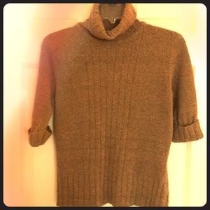 Tan crop turtleneck sweater